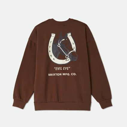 Brixton Womens Sweatshirt Evil Eye Horseshoe Oversized