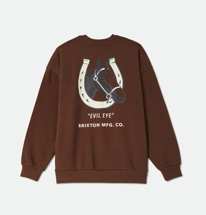Brixton Womens Sweatshirt Evil Eye Horseshoe Oversized