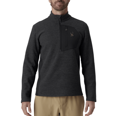 Spyder Mens Snow Layers Bandit Sweater Fleece Half Zip Jacket