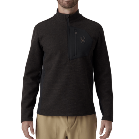 Spyder Mens Snow Layers Bandit Sweater Fleece Half Zip Jacket