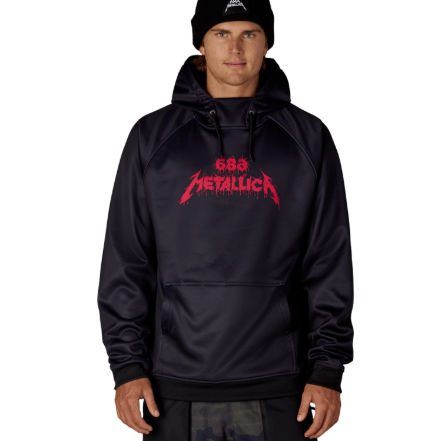 686 Mens Snow Layers Metallica Bonded Fleece Pullover Hoody