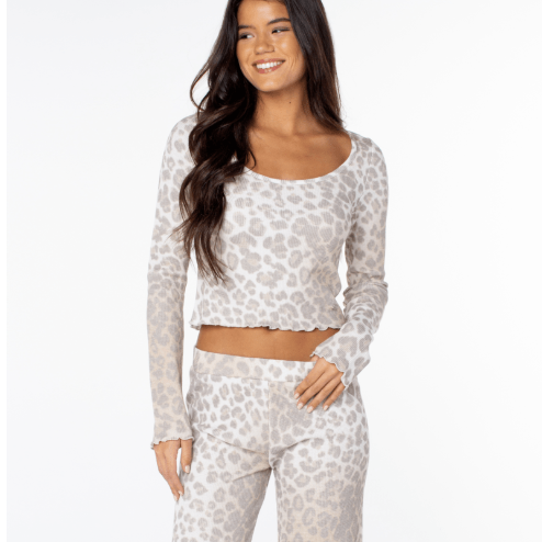 Roxy Womens Shirt Waterside Long Sleeve Waffle Knit