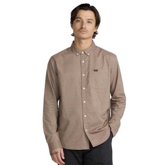 RVCA Mens Shirt That'll Do Long Sleeve