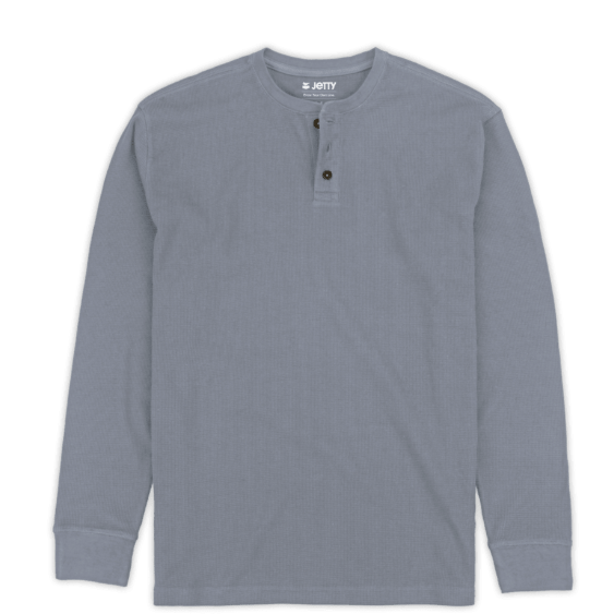 Jetty Mens Shirt Seabed Waffle Henley