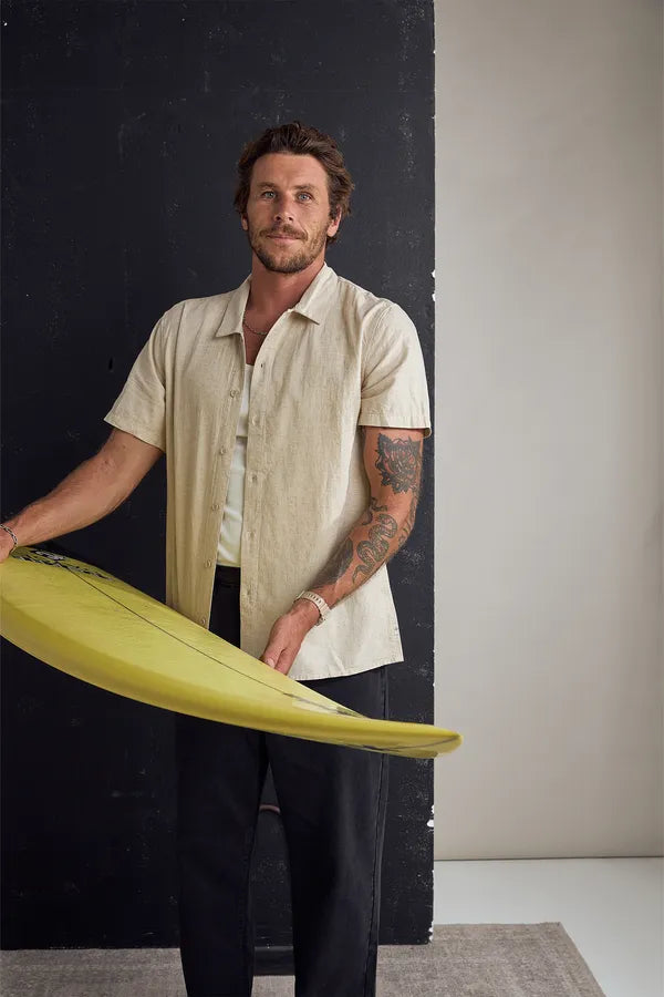 Rhythm Mens Woven Classic Linen