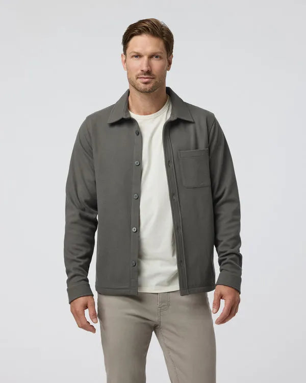 Vuori Mens Jacket Beldon Shirt Jacket Knit Twill