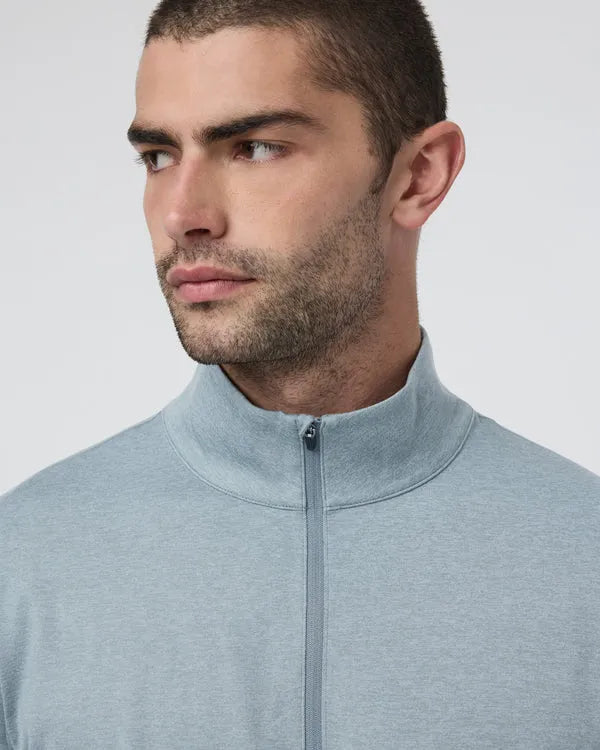 Vuori Mens Shirt Ponto Half Zip Mock Neck