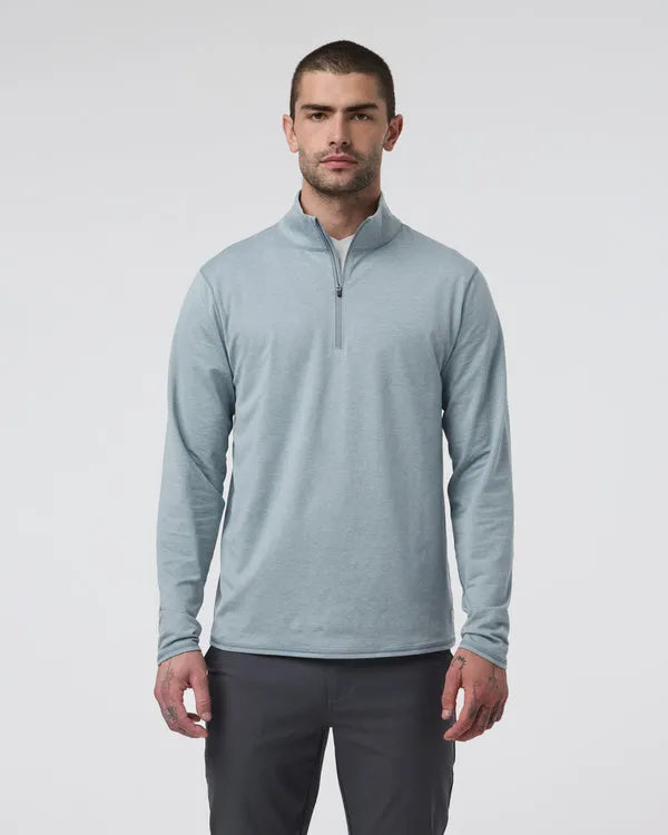 Vuori Mens Shirt Ponto Half Zip Mock Neck