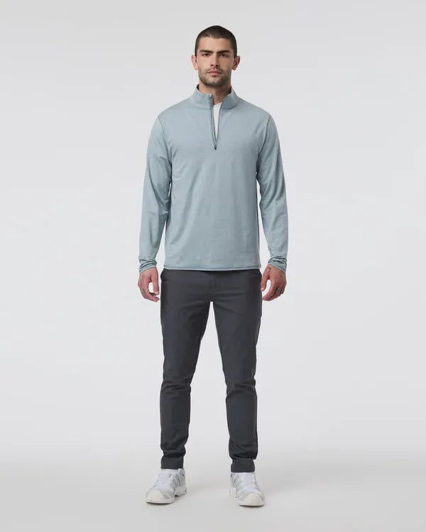 Vuori Mens Shirt Ponto Half Zip Mock Neck