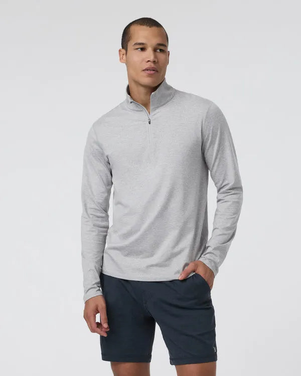 Vuori Mens Shirt Ponto Half Zip Mock Neck