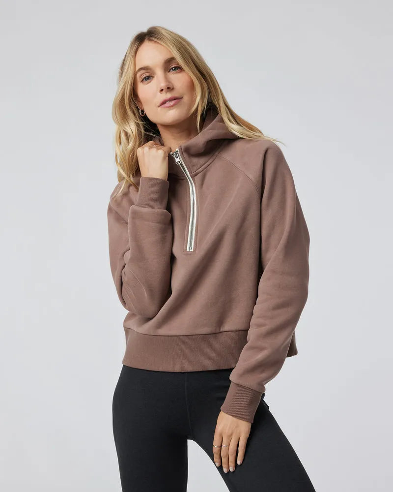 Vuori Womens Sweatshirt Restore Half Zip Hoodie