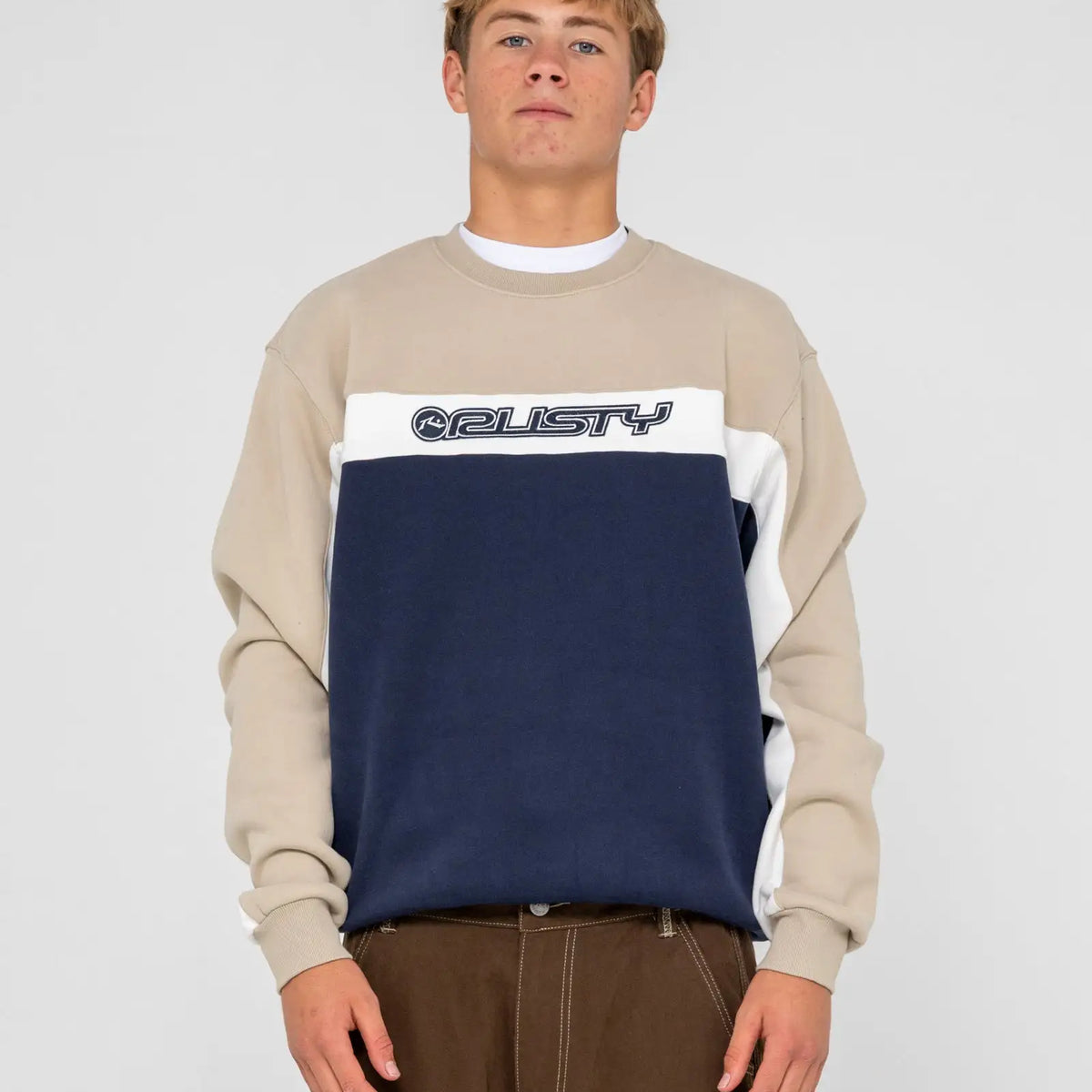 Rusty Mens Sweatshirt Pod Racer Crew Fleece