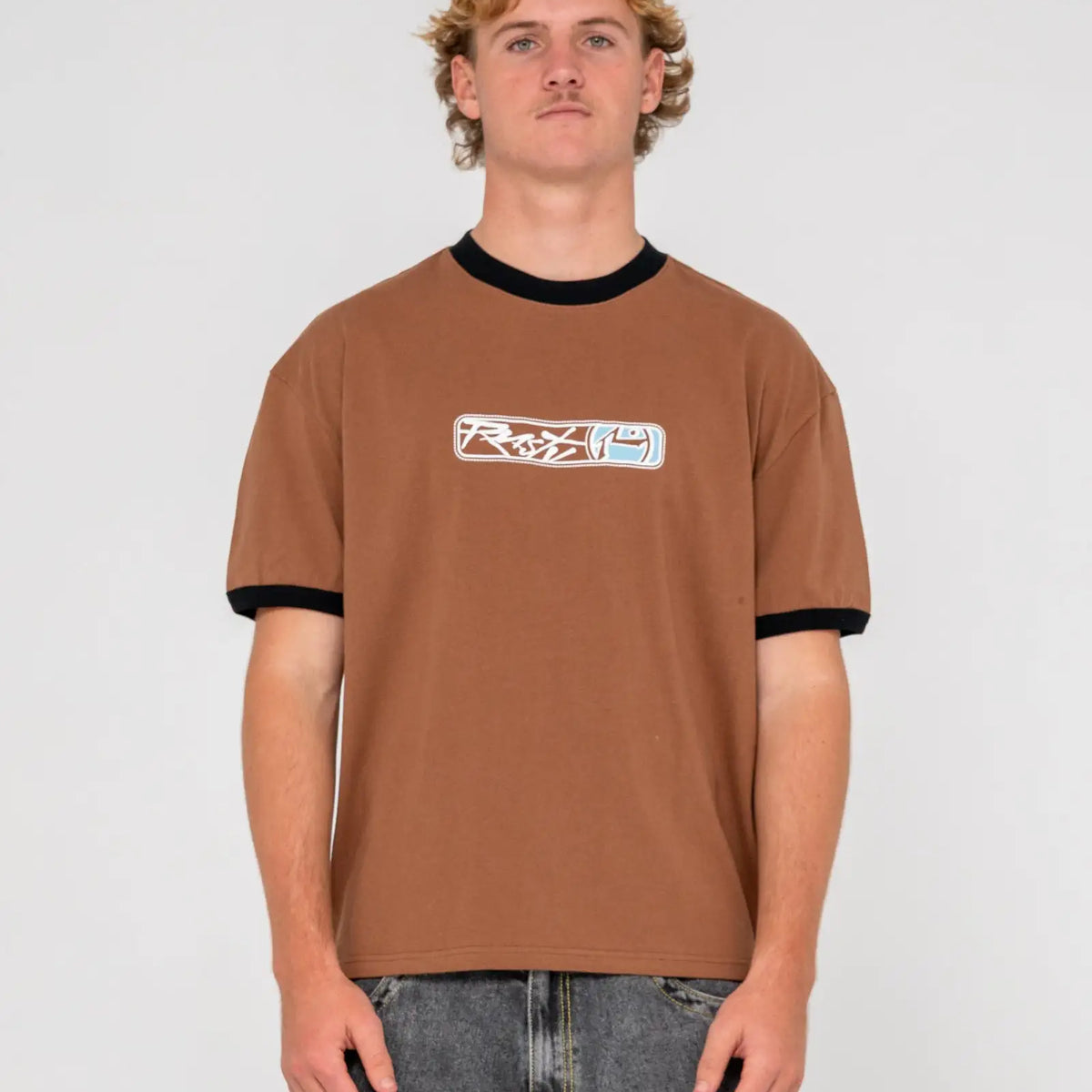 Rusty Mens Shirt Riot Ringer