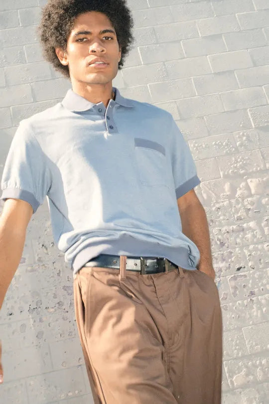 Brixton Mens Knit Weekend Herringbone Polo