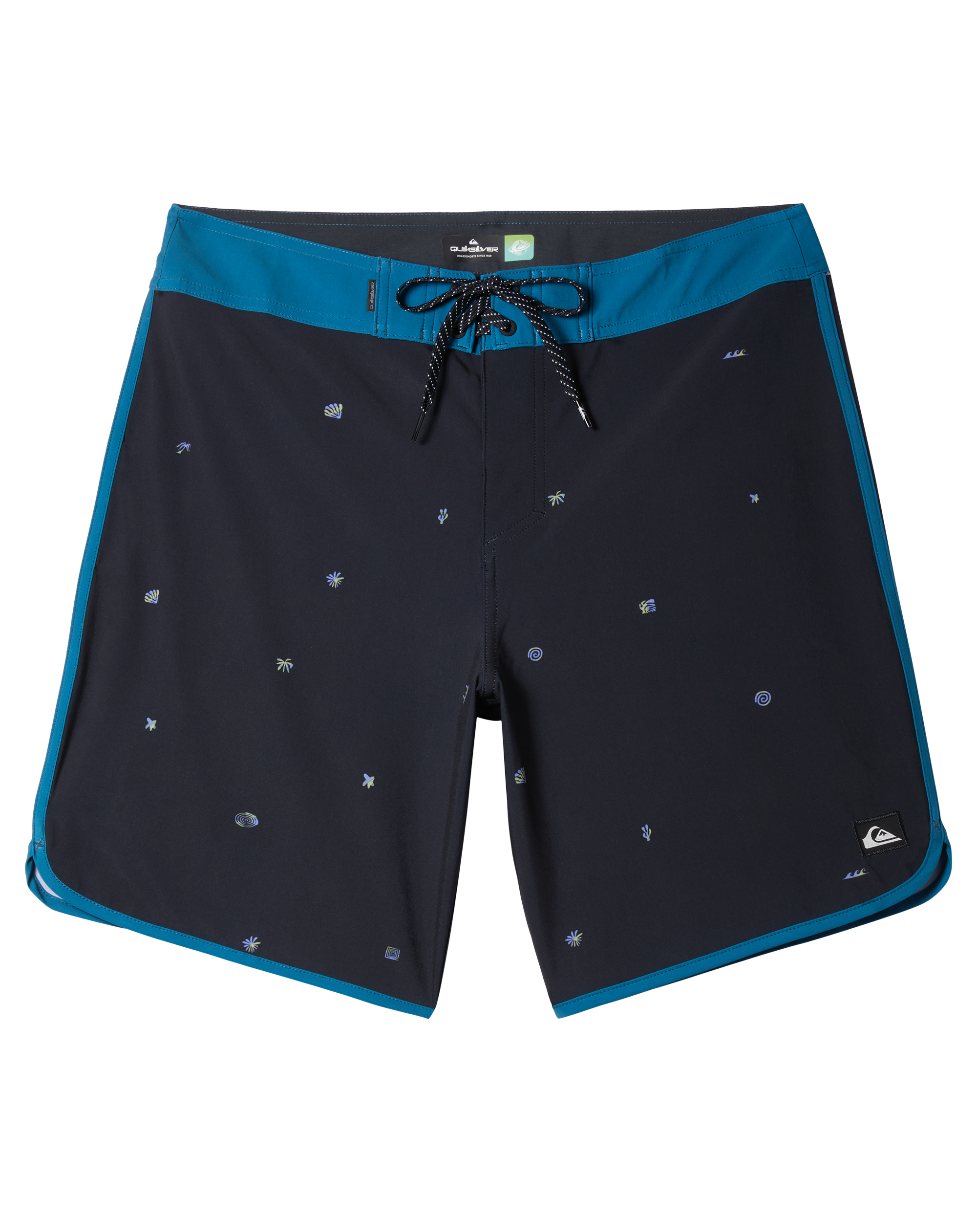 Quiksilver Mens Surfsilk Scallop 19 Boardshorts Black Size 34