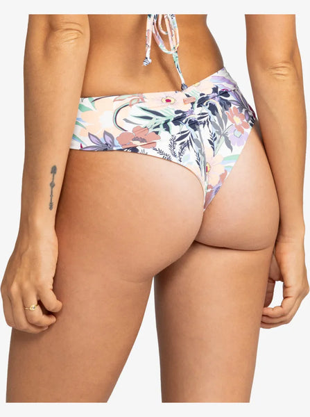 Roxy Womens Bikini Bottoms Printed Beach Classics V-Shape Cheeky