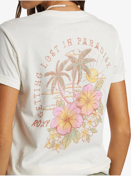 Roxy Womens Shirt Hibiscus Paradise Boyfriend Tee