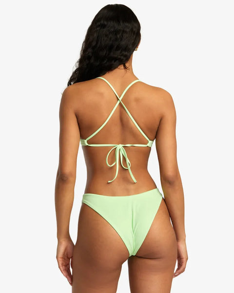 RVCA Womens Bikini Top Solid Triangle Crossback