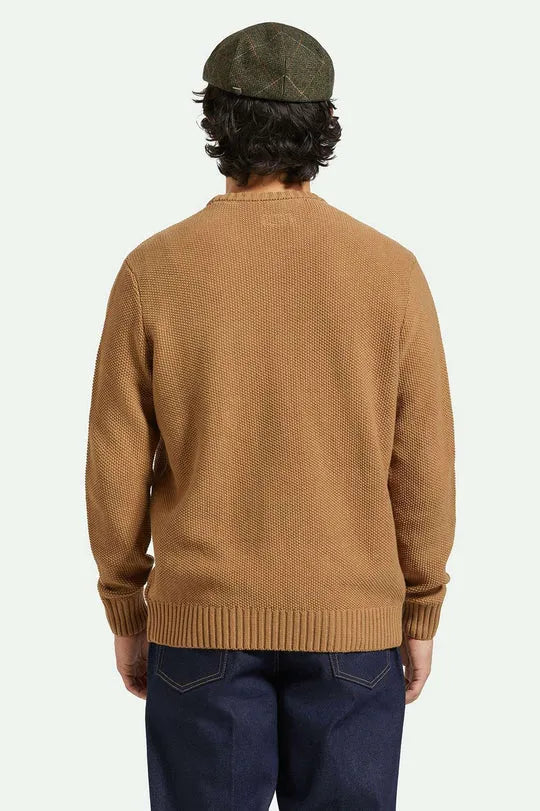 Brixton Mens Sweater Jacques Waffle Knit