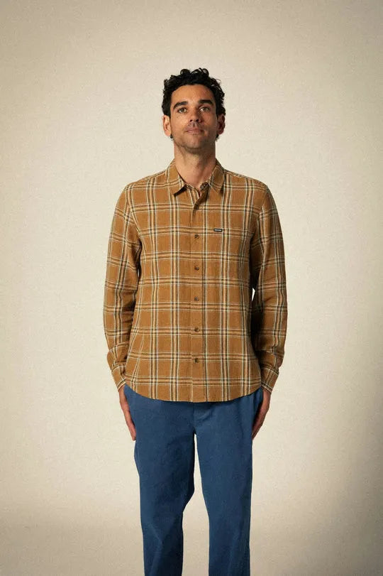 Brixton Mens Shirt Charter Linen Blend