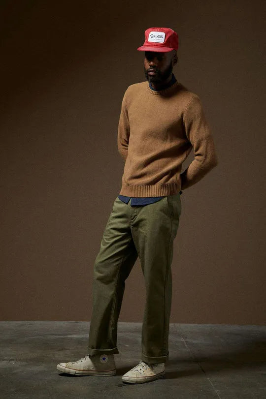 Brixton Mens Sweater Jacques Waffle Knit