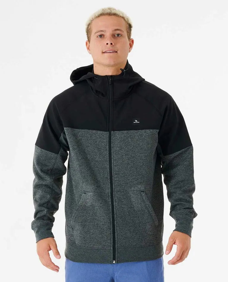 Rip Curl Mens Sweatshirt Viral Anti-Series Zip Through Hooded Fleece