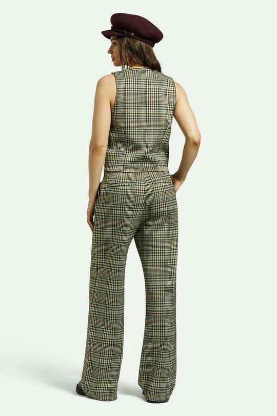 Brixton Womens Pants Menswear Plaid Leisure Trouser Pant
