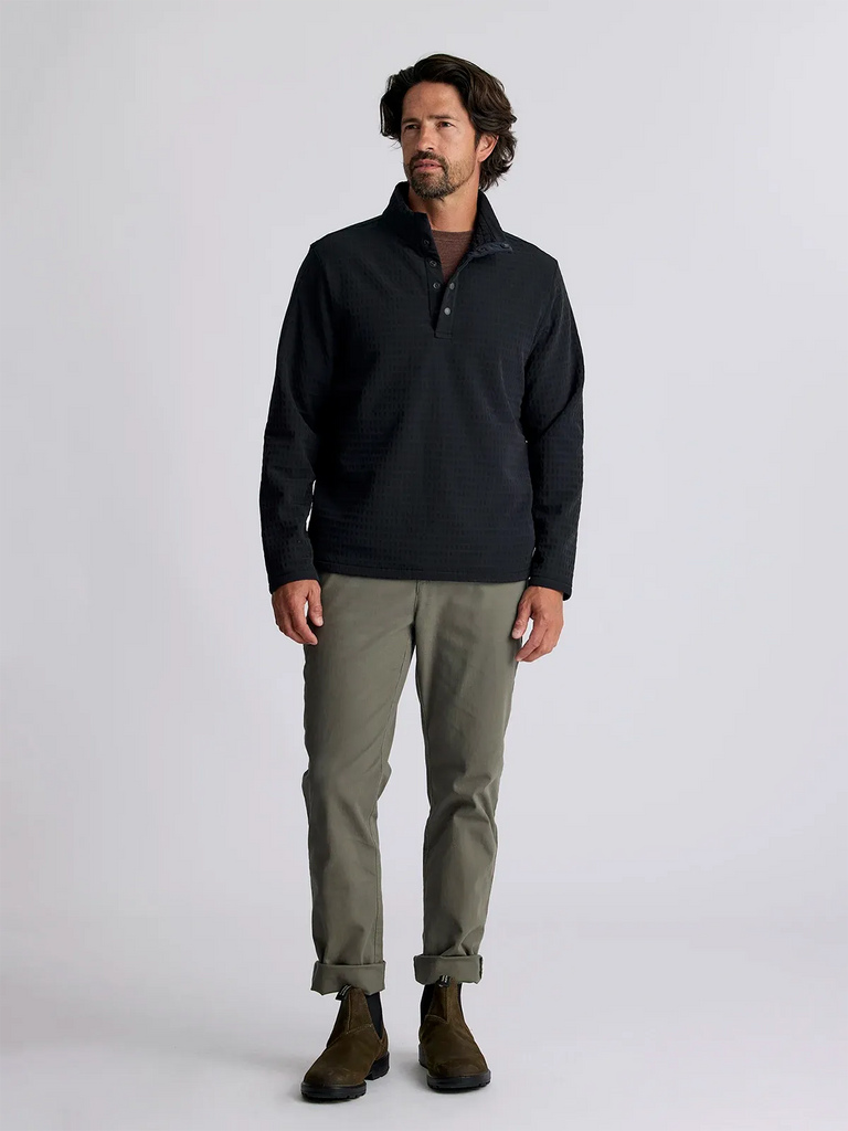 Free Fly Mens Sweatshirt Gridback Fleece Snap Pullover