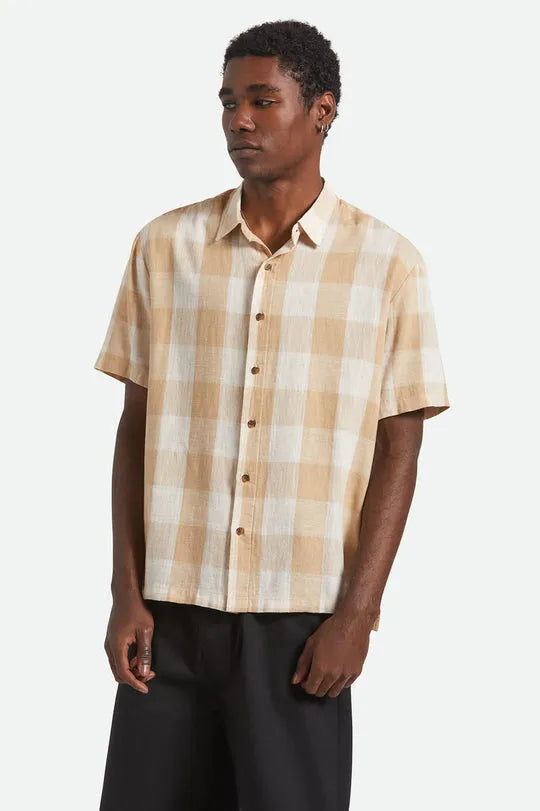 Brixton Mens Shirt Cru Linen Blend