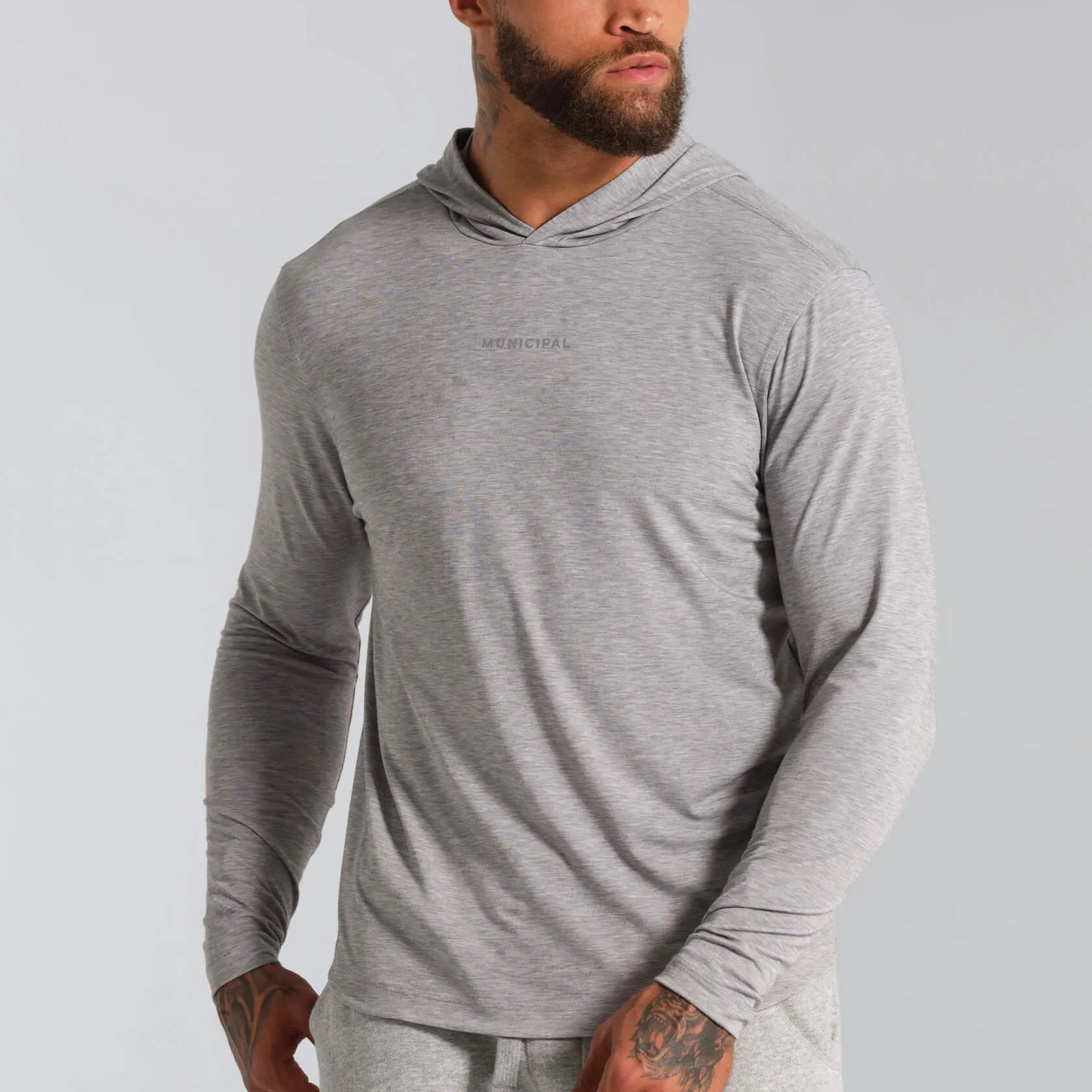 Municipal Mens Shirt Sport Utility LS Hooded