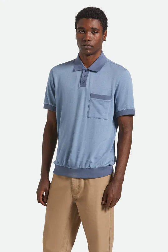 Brixton Mens Knit Weekend Herringbone Polo