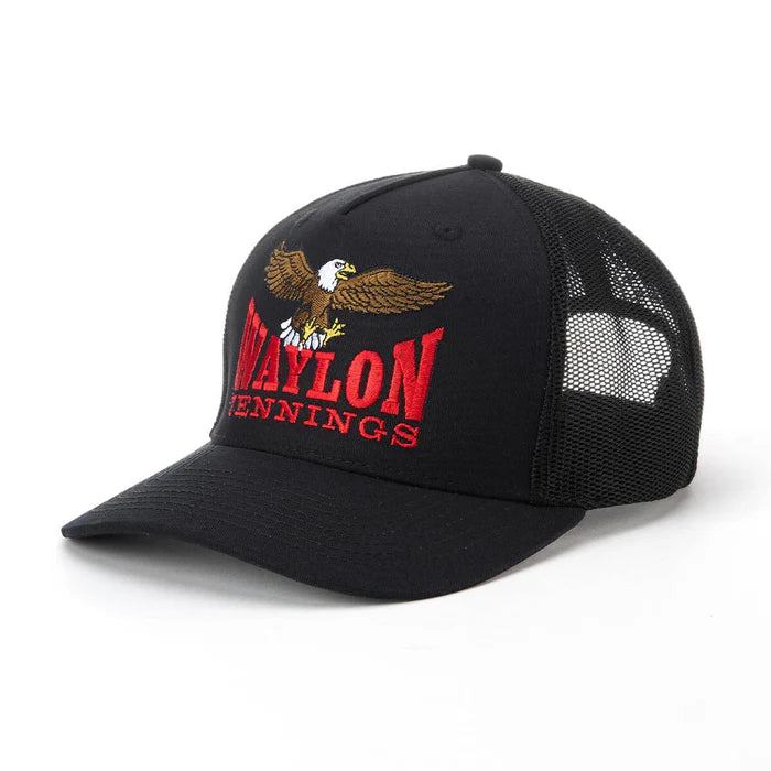 Seager X Waylon Jennings Hat Eagle Snapback Black