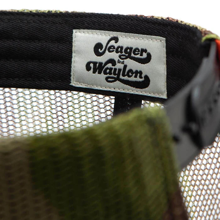 Seager Mens Hat Seager X Waylon Jennings Flying W Snapback