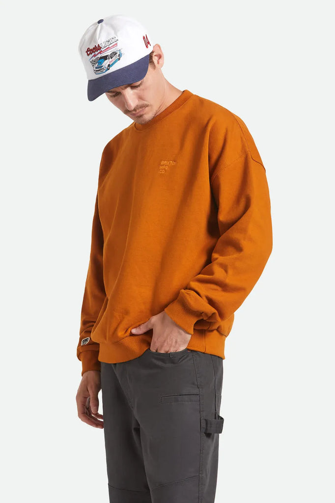 Brixton Mens Sweatshirt Embroidered Heavyweight Crew