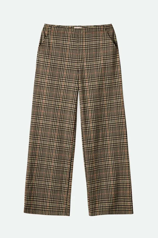 Brixton Womens Pants Menswear Plaid Leisure Trouser Pant