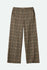 Brixton Womens Pants Menswear Plaid Leisure Trouser Pant