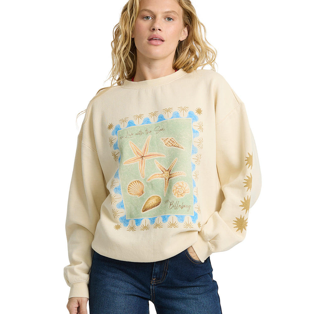 Billabong Womens Sweatshirt Ride In Crew Fleece