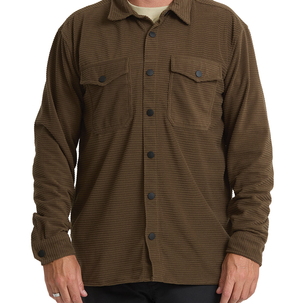 Billabong Mens Shirt Adventure Division Ridge Long Sleeve Fleece Overshirt