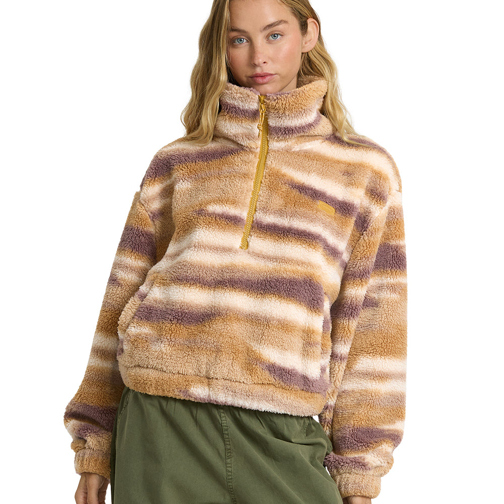 Billabong Womens Jacket Barra Sherpa Half Zip