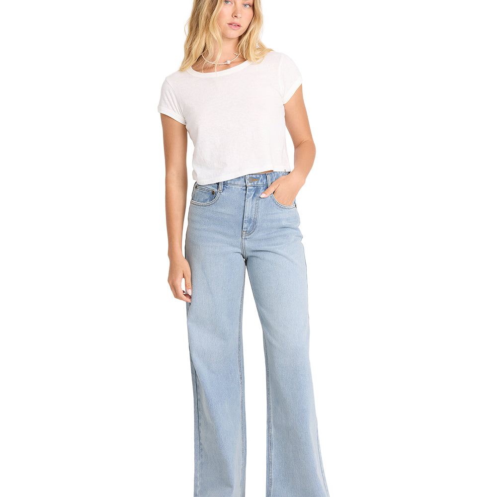 Billabong Womens Pants Free Fall Flare Denim
