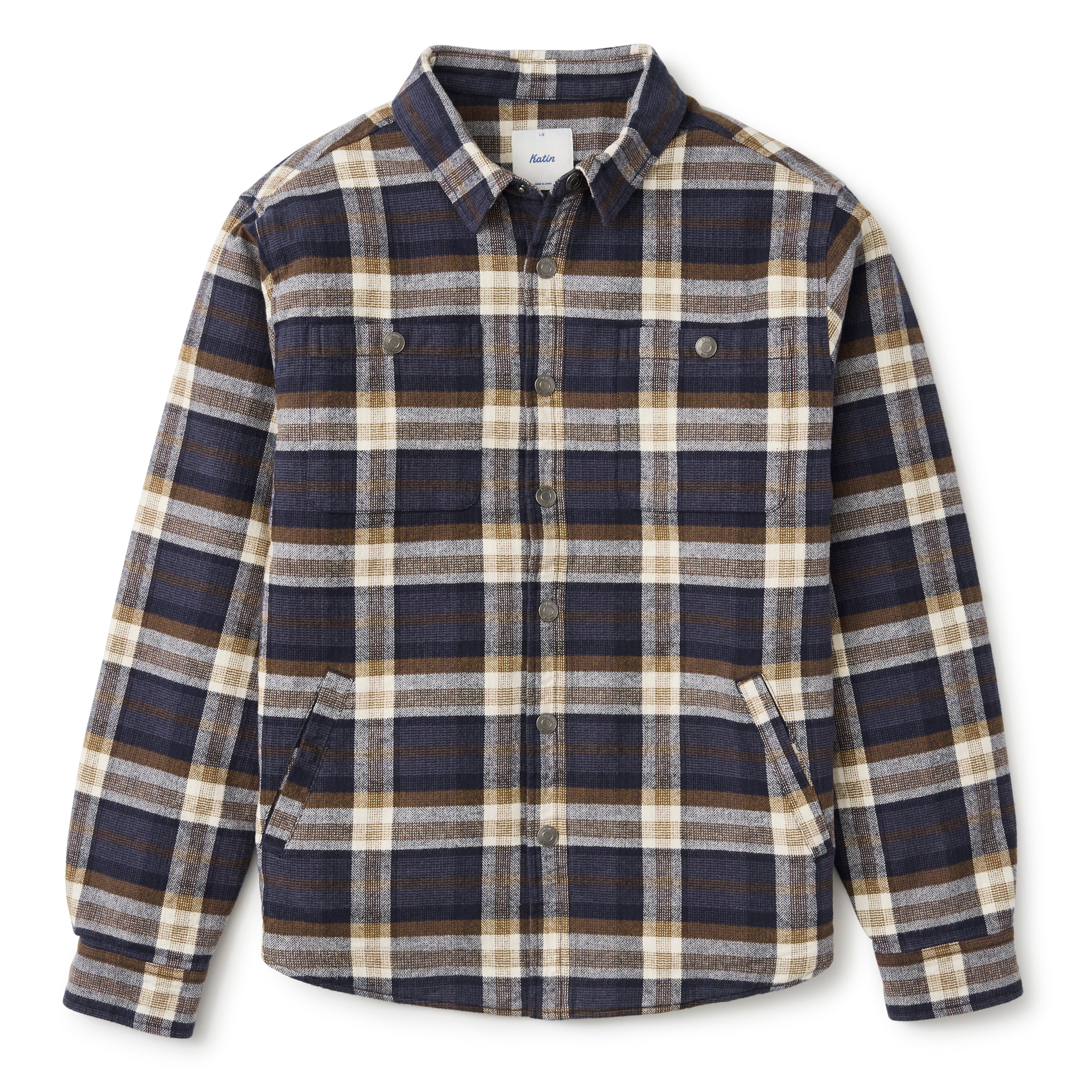 Katin Mens Jacket Harold Plaid Shirt Jacket