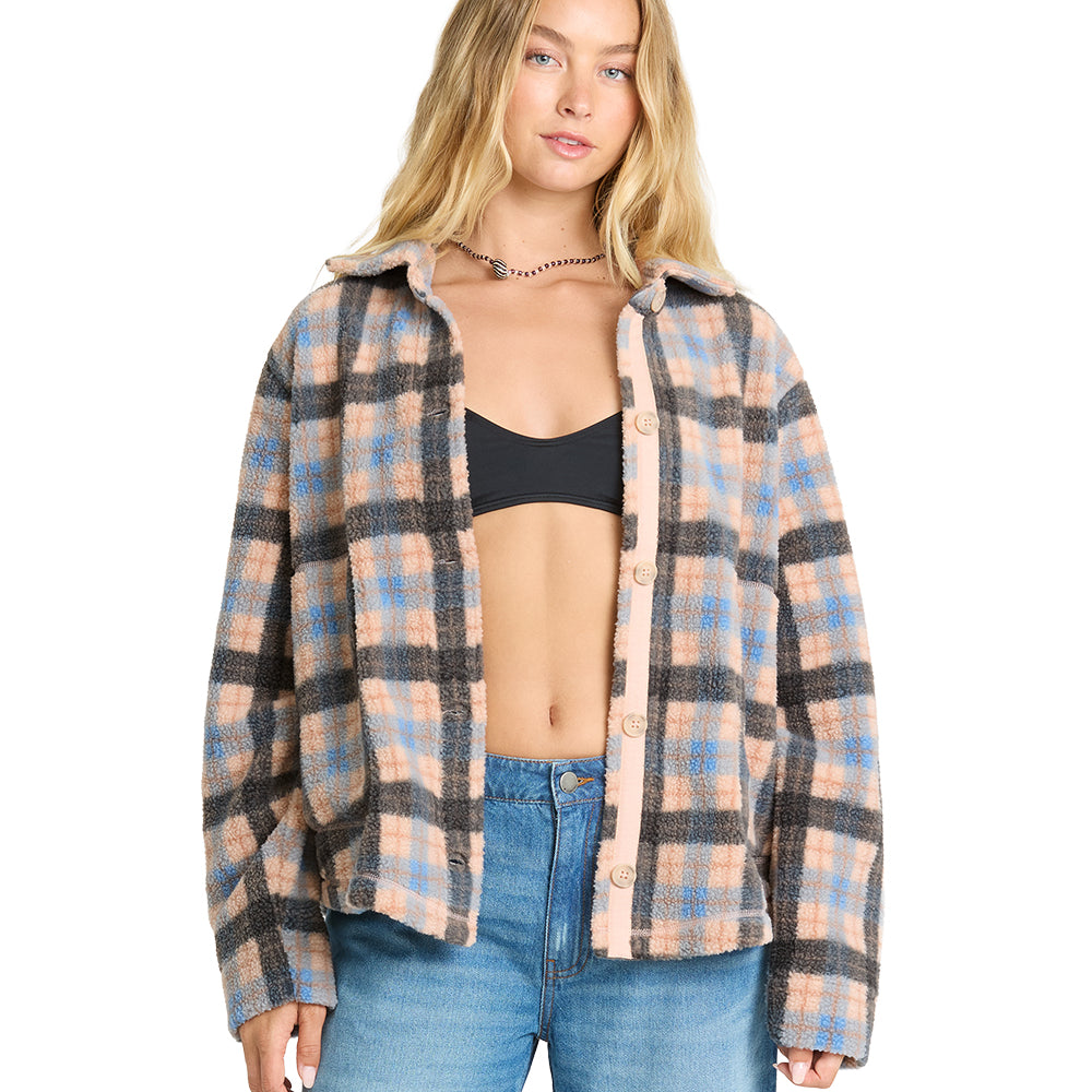 Billabong Womens Jacket Breezy Sherpa Shacket