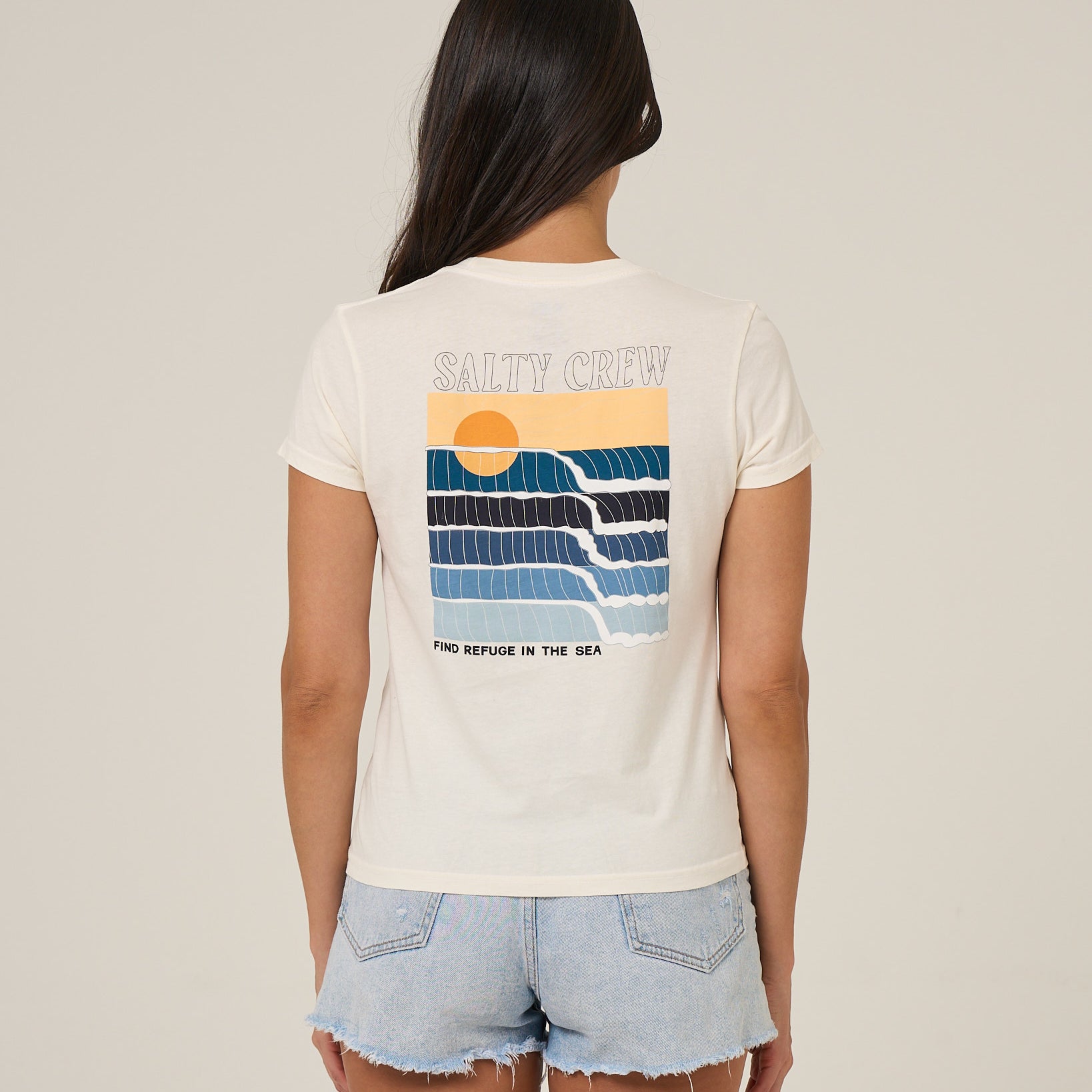 Salty Crew Womens Shirt Retro Wave Modern Tee