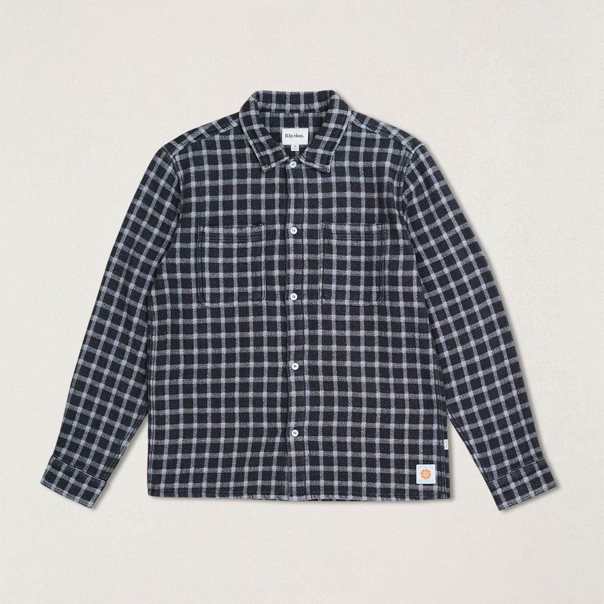 Rhythm Mens Shirt Jacquard Check
