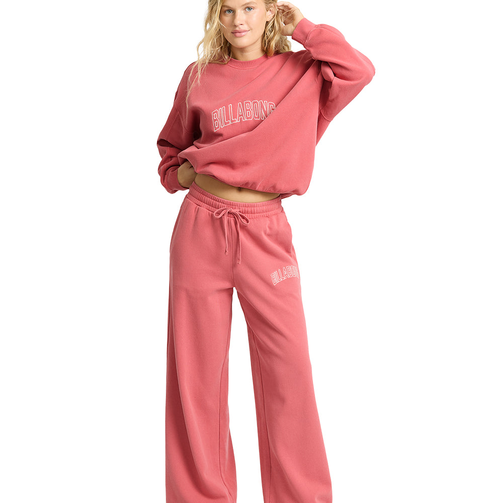 Billabong Womens Pants Vibes Loose Leg Fleece Pant