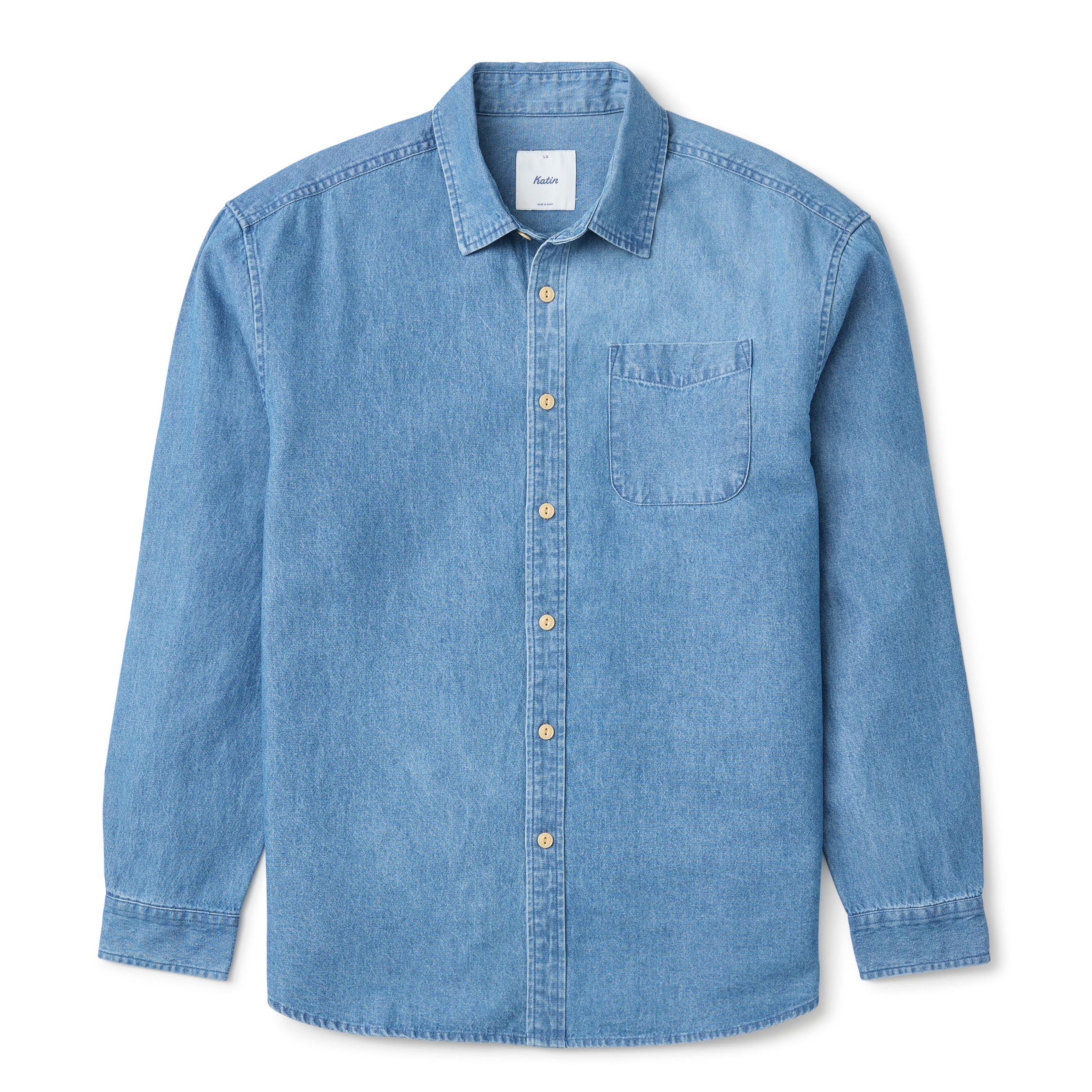 Katin Mens Shirt Henry Denim