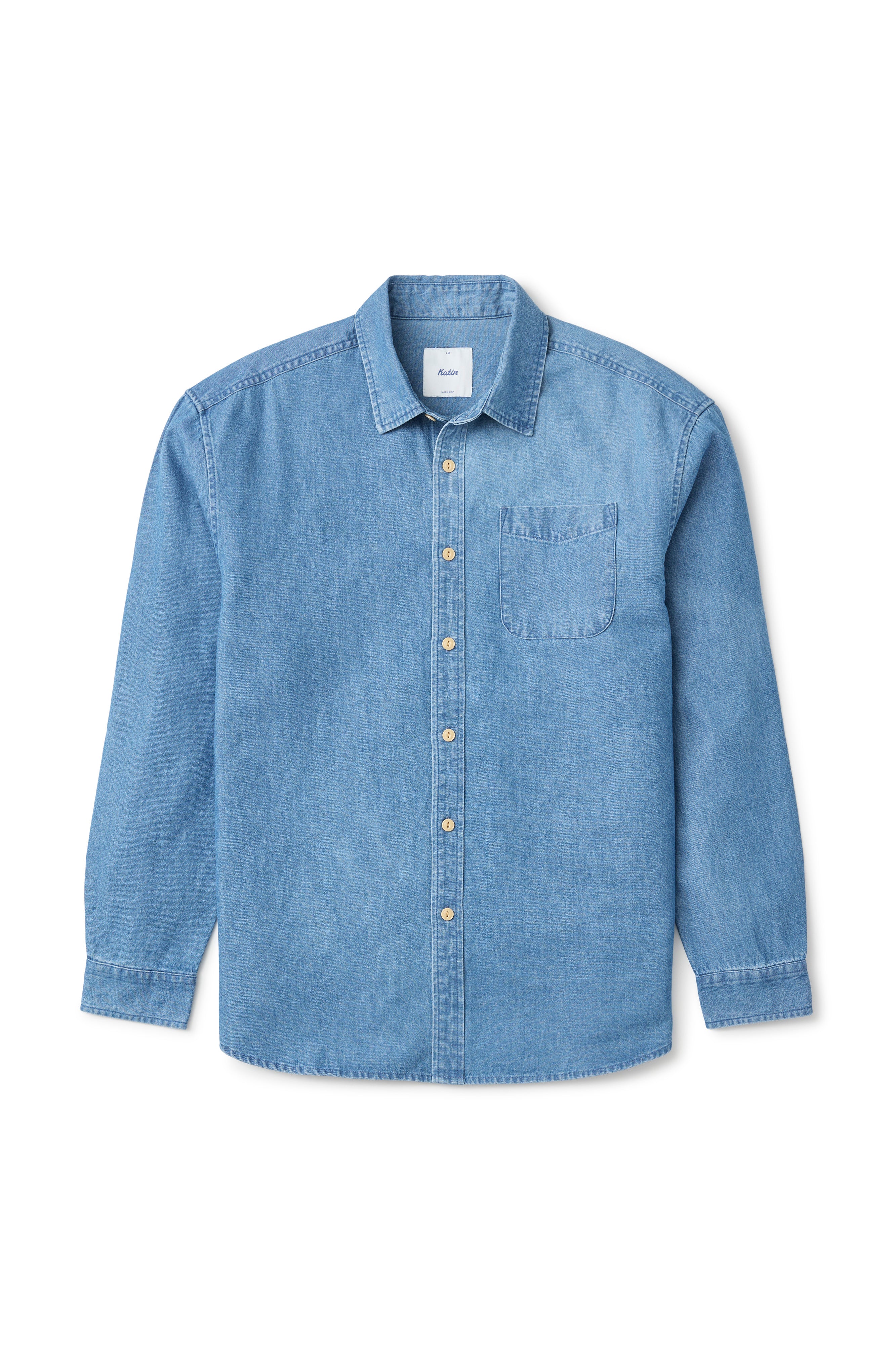 Katin Mens Shirt Henry Denim