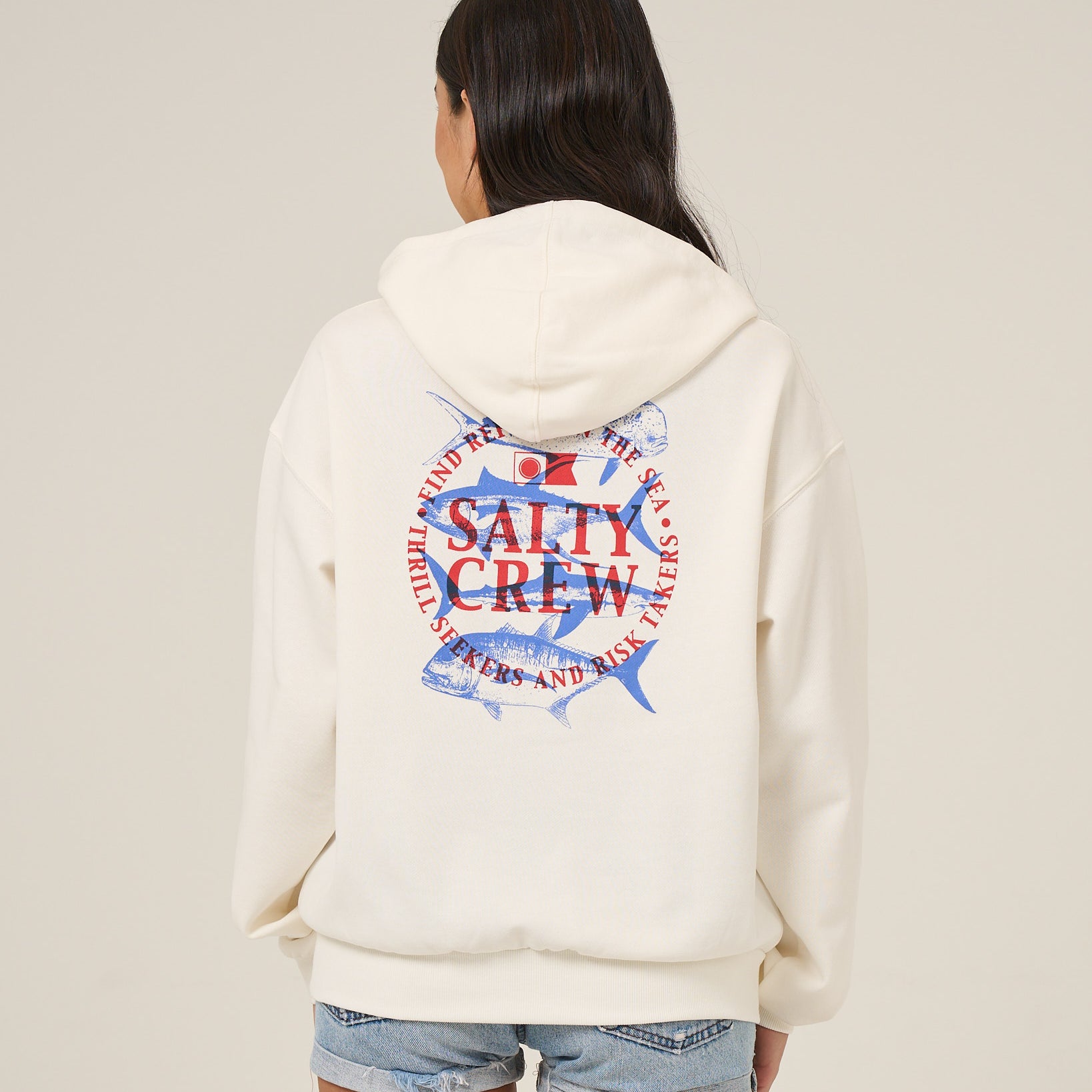 Salty Crew Womens Sweatshirt Overlay Hoodie