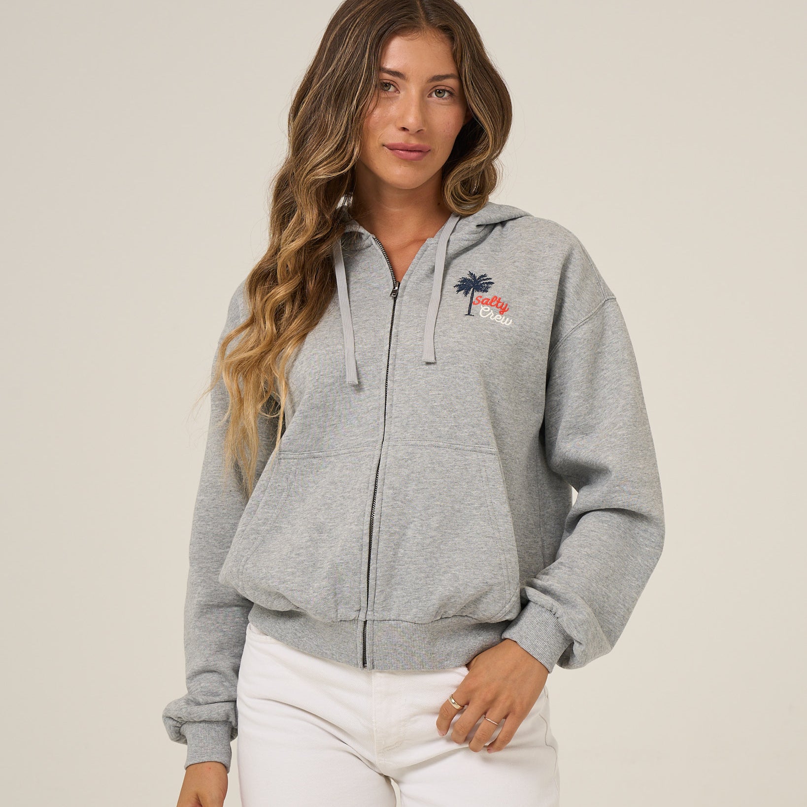 Salty Crew Womens Sweatshirt First Place Hooded Zip