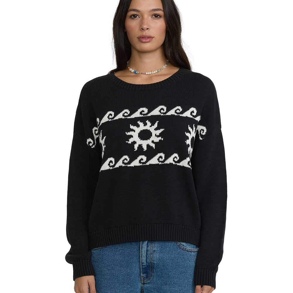Billabong Womens Sweater Palms For Life Crew